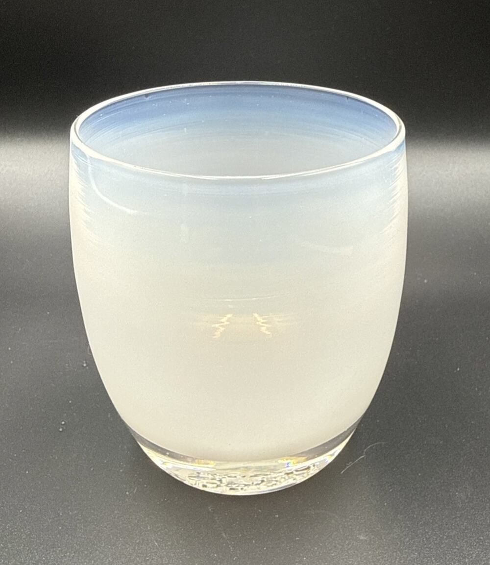 Glassybaby “Festival Of Lights” Blue To White Ombré Votive Holder